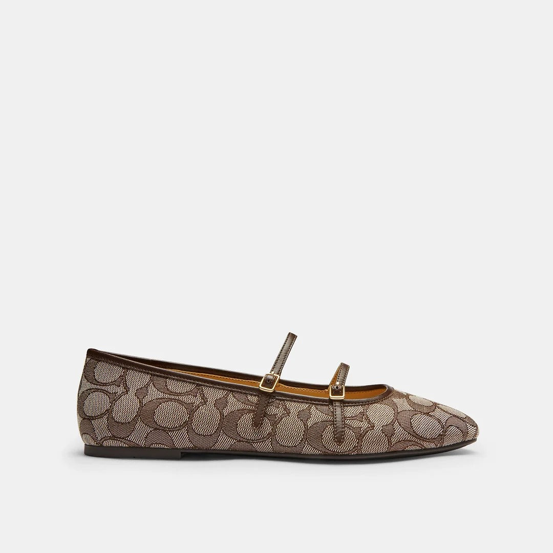 Mary Jane Double-Strap Signature Jacquard